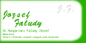 jozsef faludy business card